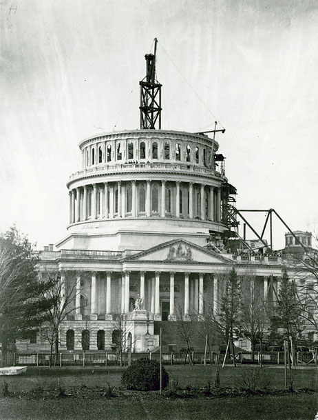 construction-of-us-capitol-dome-in-1861